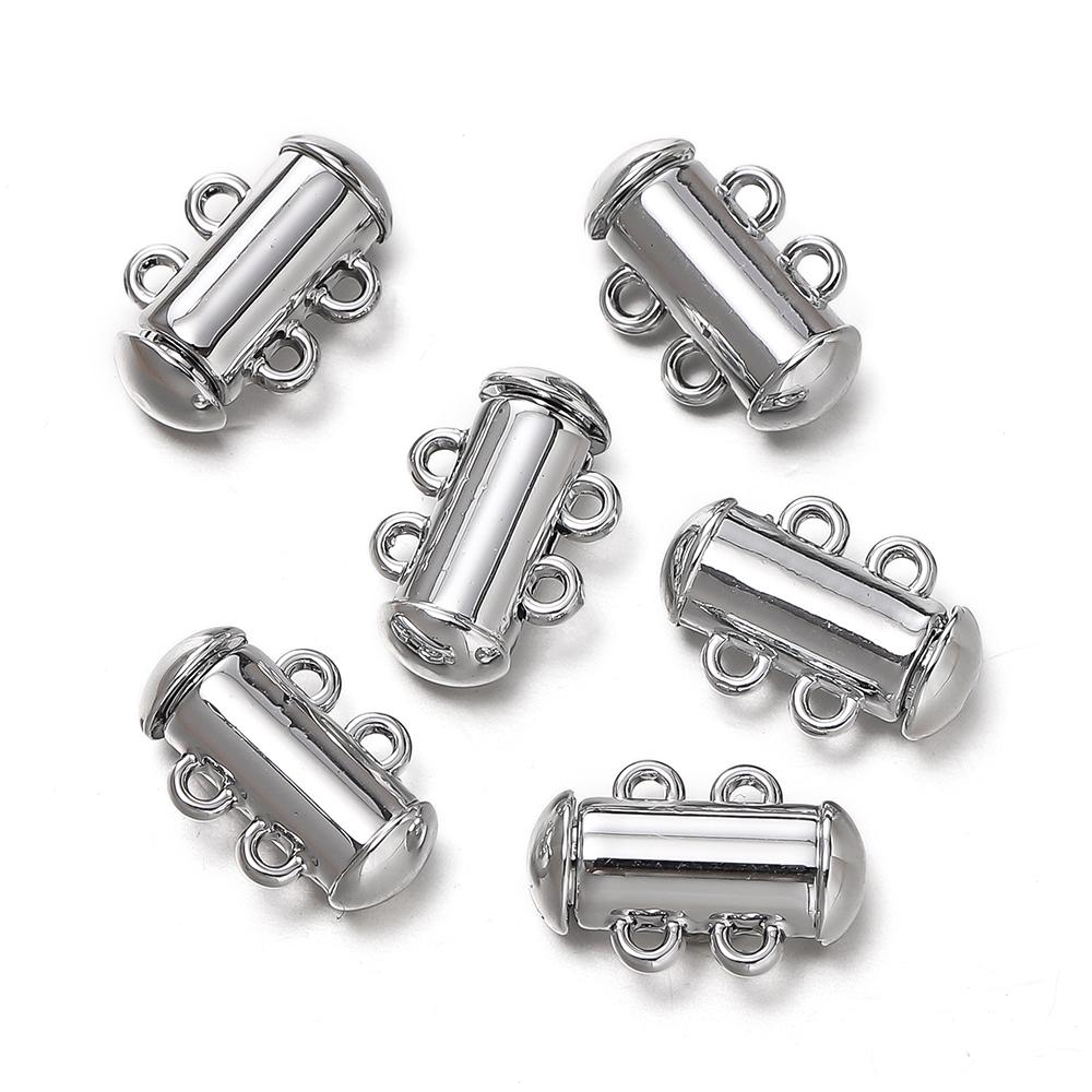 5pcs/lot 2/3/4/5/6 Rows Metal Magnetic Clasps for DIY Connectors Slide Clasps Bracelet Closure Necklace Clasp Jewelry Making
