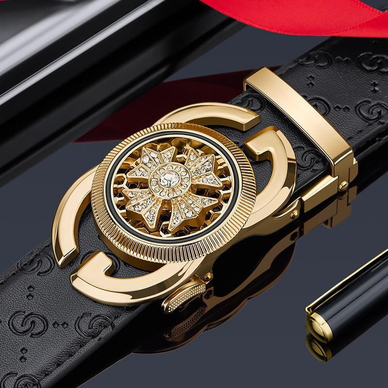 Paul Belt Men'S Genuine Leather High-End Belt Light Man Personality Pants Belt Men