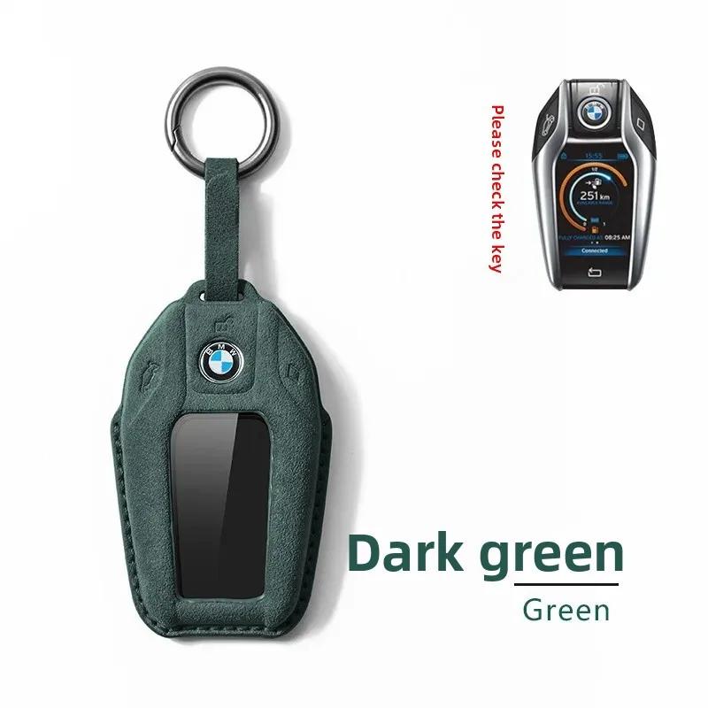 BAAWW1 BMW Car Key Cover Liquid Crystal Screen Protector Blade Buckle Case for 7 Series 740 730 535 X5 6 7 Luxury Automobile Key Holder