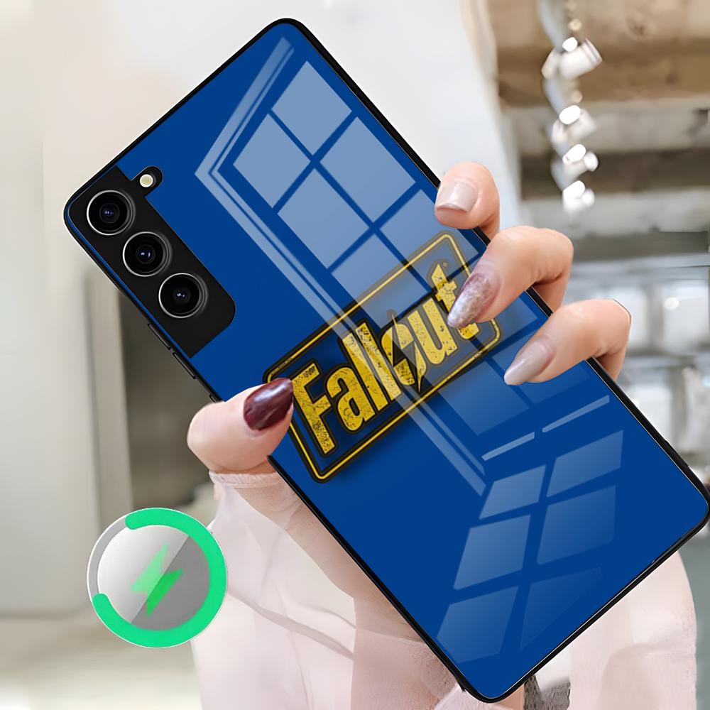 Чехол для телефона F-Fallouts Vault для Samsung S26 Ultra S25 Edge S23 S22 S21 S20 Ultra Plus S24 Fe A25 Магнитная стеклянная крышка
