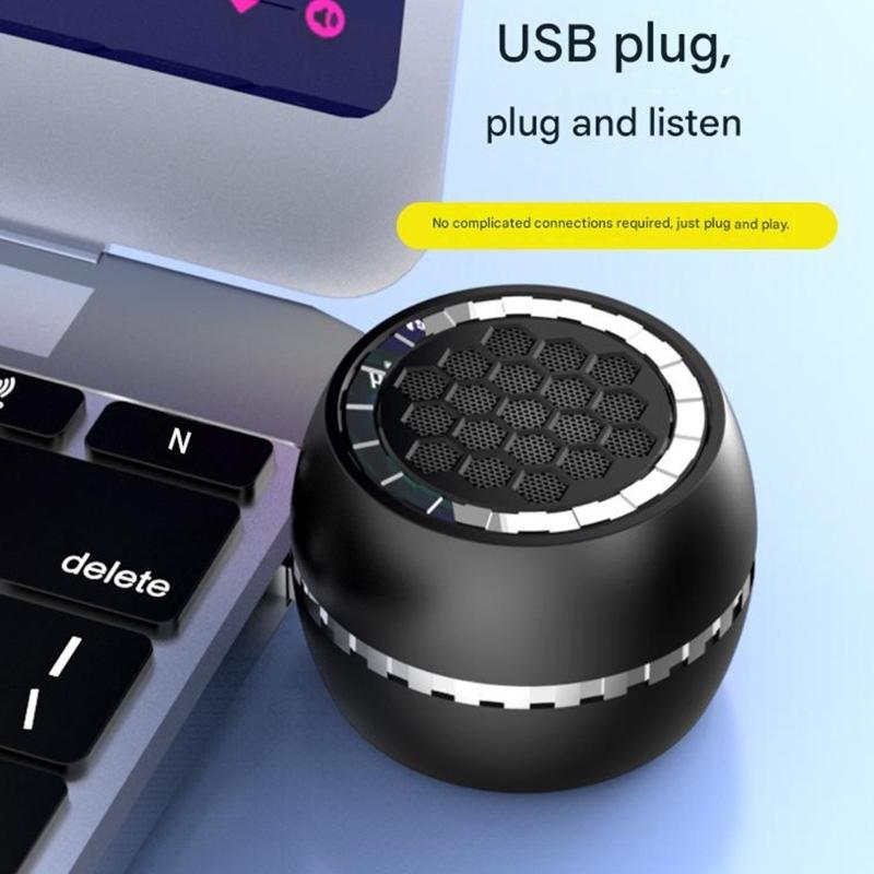 Компактный USB-динамик для ноутбука, простое прямое подключение, пластиковая конструкция, мини-динамик для офисов и путешествий
