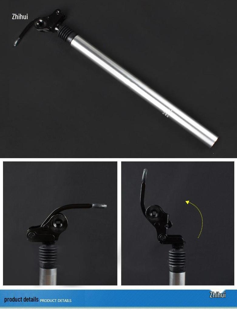 Aluminum Alloy Shock-Absorbing Seatpost for Electric Ride-Hailing Bikes, Fits 31.8/33.9mm