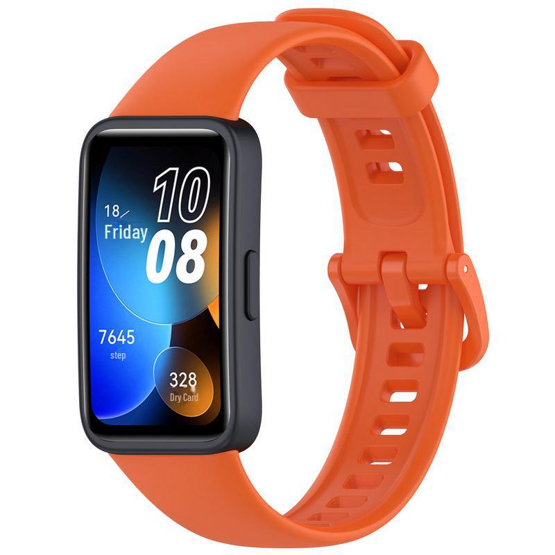 Мягкий резиновый ремешок для Huawei Band 8 — сменный водонепроницаемый и устойчивый к поту браслет (Модель ASK-B29)