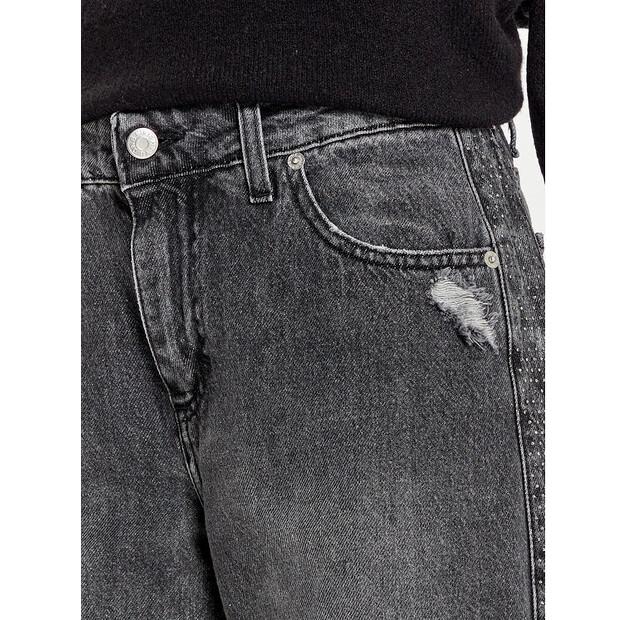 Джинсы Haveone PLS-M025 серый Wide Leg