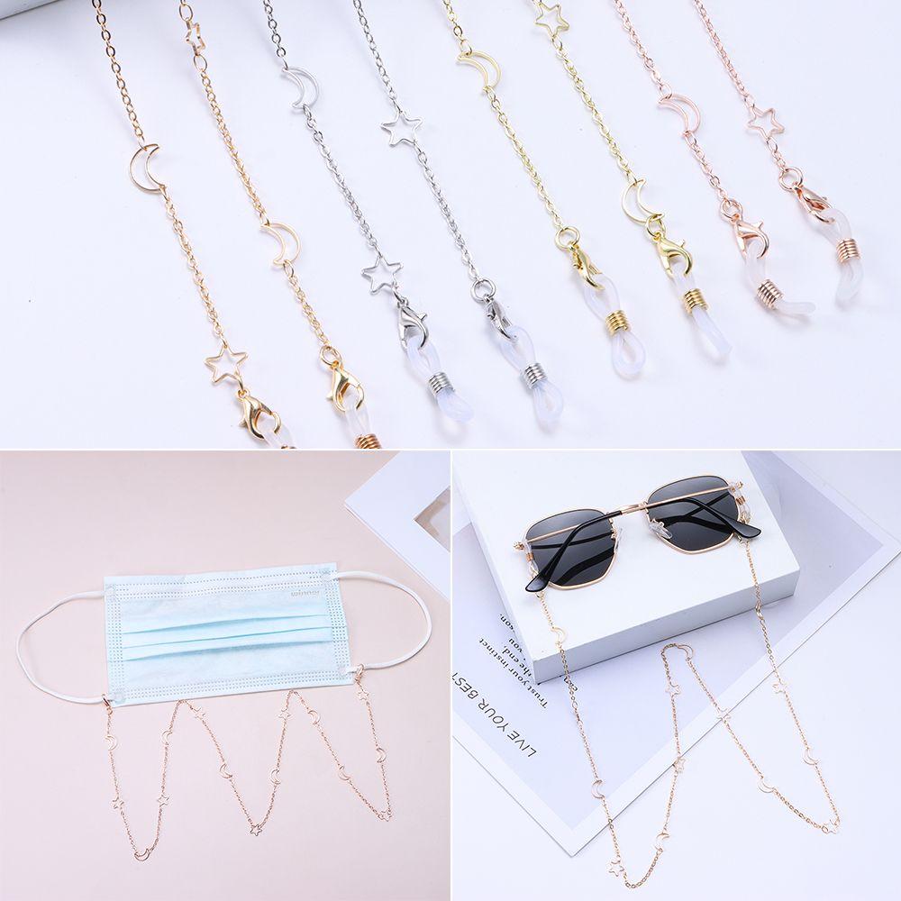 Cord Holder Anti-lost Star Moon Punk Jewelry Sunglasses Chain Mask Lanyards Alloy Eyeglasses Chains
