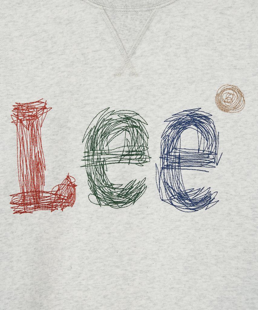 LEE Stitch Embroidered Logo Sweatshirt Oatmeal