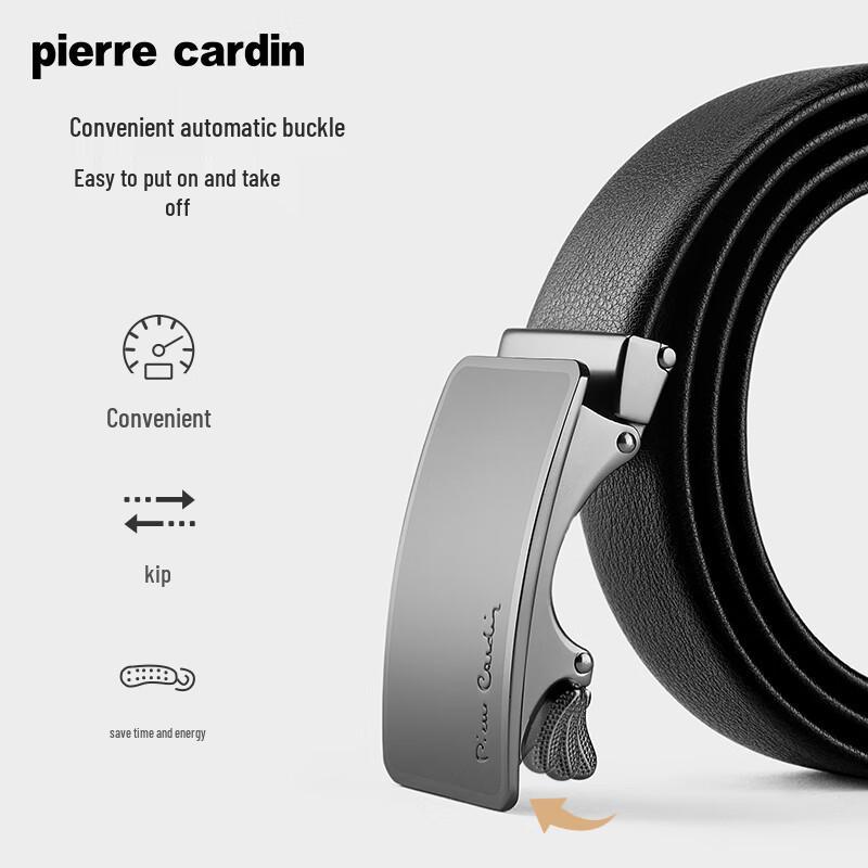 Pierre Cardin Мужской кожаный ремень с автоматической пряжкой