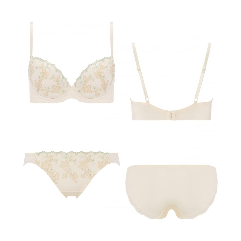 AMOSTYLE Чашечка бюстгальтер с открытой спиной шорты цветочные тени M015 E75M размер [AMOSTYLE] 3/4 бюстгальтер, и комплект, (белый),