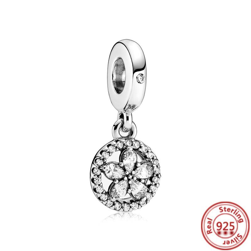 Подходит для оригинального браслета Pantaro Женский DIY Циркон Подарок Новый Аутентичный 925 медь Сердце Корона Эйфелева башня Любовь Ключ Подвеска Шарм Бусины