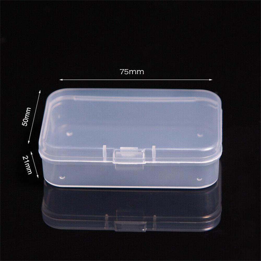 Plastic Box Organizer Storage Rectangular Box Mini Transparent Small Boxes Packing Box Storage Box Dustproof Jewelry Cas