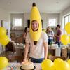 Creative Plush Fruits Hat Cute Banana Head Cover Costume Accessories Yellow Banana Cap  Photo Props