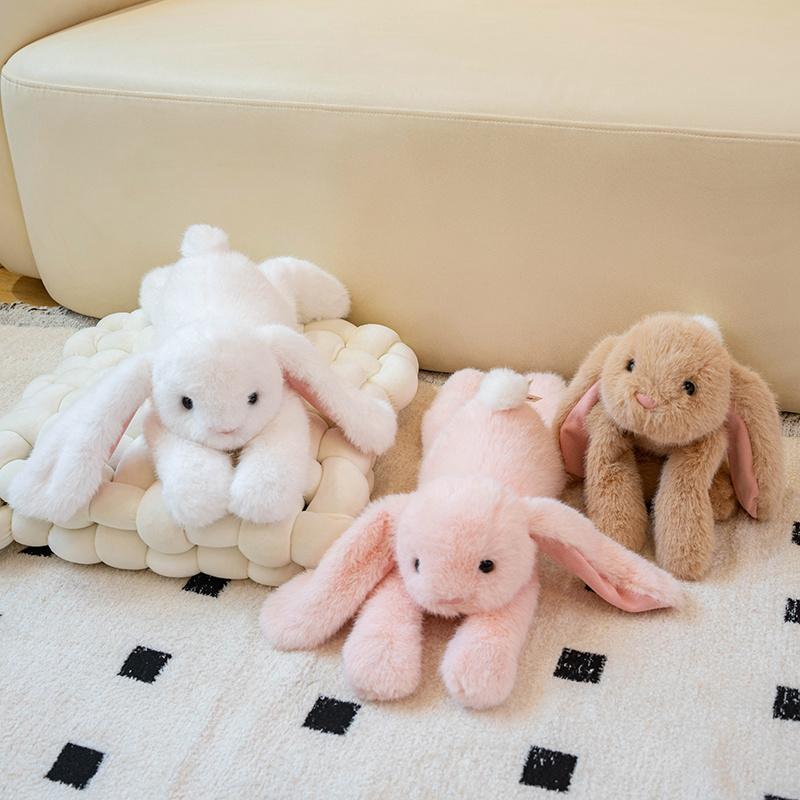 45cm Cute Loppy Eared Rabbit Plush Doll Kawaii Soft Plush Bunny Rabbit Plush Toys Stuffed Animal Pillow Appease Toy Kids Gifts