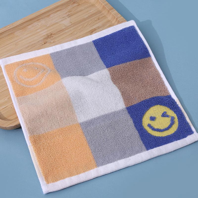 Хлопковое квадратное полотенце 25*25 см, утолщенное домашнее милое мультяшное цветное тканое жаккардовое маленькое квадратное полотенце