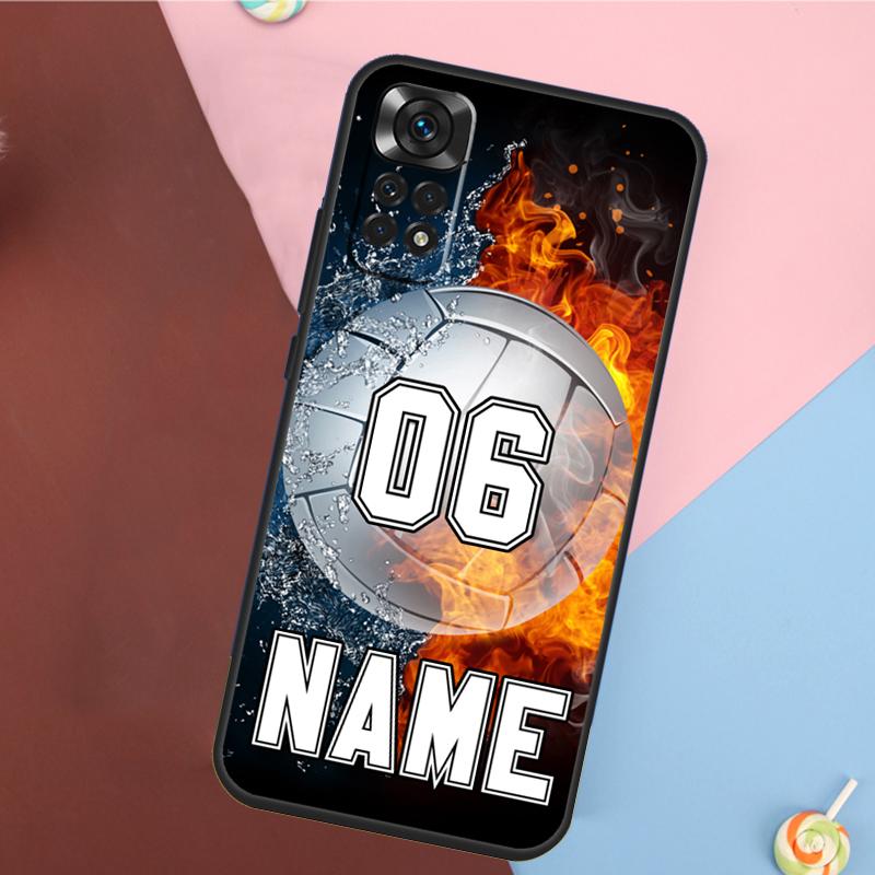 ПЕРСОНАЛИЗИРОВАННЫЙ НОМЕР Хоккейный БАСКЕТБОЛЬНЫЙ Чехол Для Xiaomi Redmi Note 11 Pro 11S 8 9 12 10 Pro 10S 9S Redmi 10 12C 9C 10C Задняя Крышка