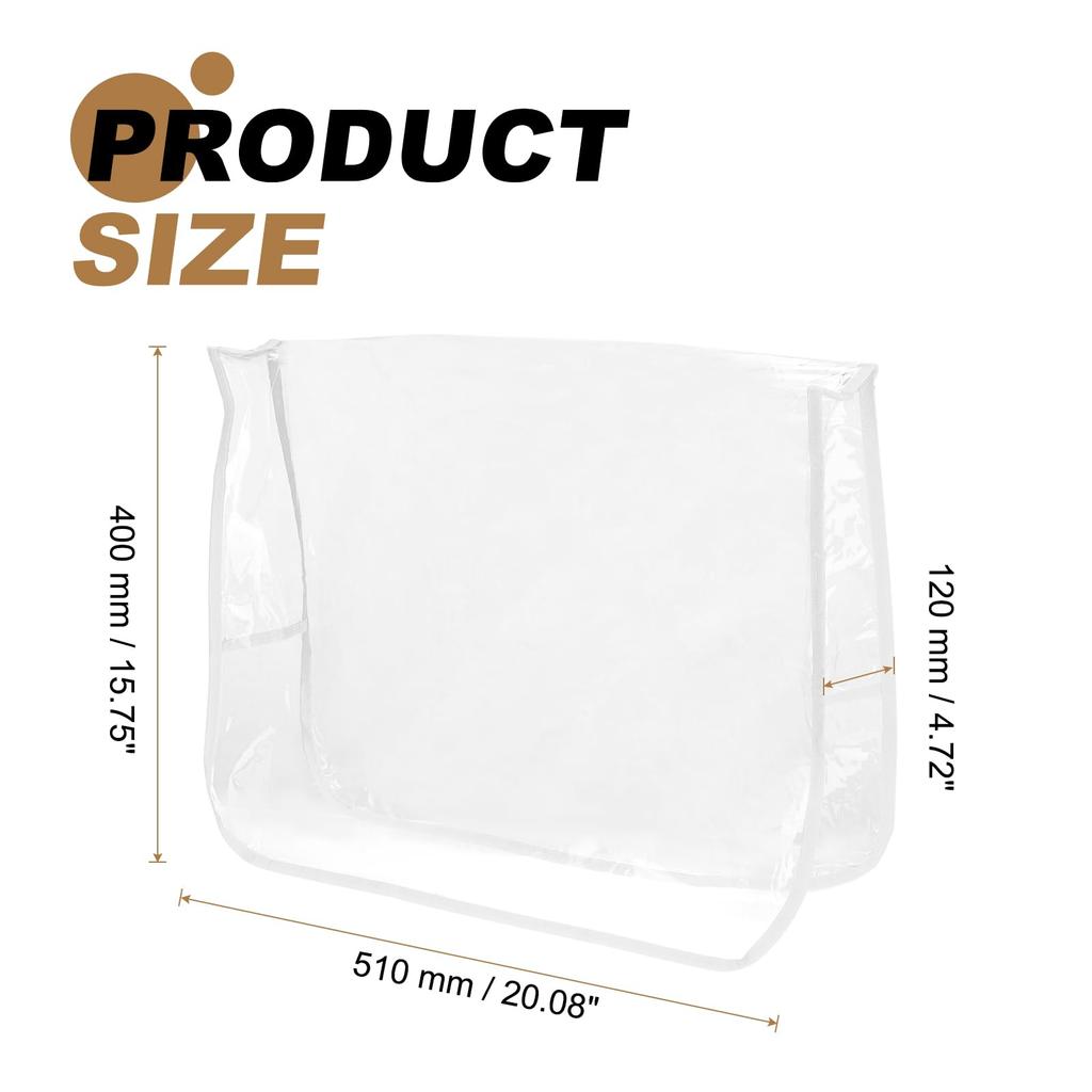 uxcell Salon Chair x x Clear Plastic Chair Back Cover Waterproof Seat Slipcover for Most Standard Barber and Offices Cover, 20" 16" 5" Protector,