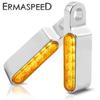 Светодиодный указатель поворота для мотоцикла E24 Mark, мини-поворотник на руль, мигающие огни 12 В, желтый индикатор сигнала для скутера