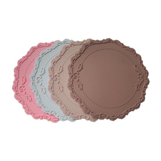 Подстаканник винтажный тисненый цветочный узор дизайн силиконовый многоцелевой коврик для посуды для защиты домашнего декора