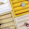 Velvets Jewelry Organizer Tray Elegant Ring and Earring Display Stand Drawer Small Accessories Storage Container