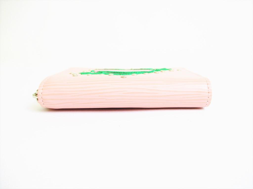 Authentic LOUIS VUITTON Epi Monogram LV Stories Rose Ballerine Leather Zippey Coin Purse #7996 Refurbished