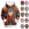 Women's Casual Fashion Print Long Sleeve Hooded Sweatshirt Top