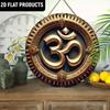 Wooden Symbol Wall Art Plaque - Classic Mandala Emblem Decorative Sign for Home, Yoga Studio, for Door, Wall, Home, Room, Farmhouse, Street, Shop