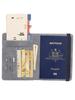 Anti-Theft Leather Passport & Card Holder with Anti-Magnetic Protection, Multiple Pockets for Bank Cards