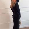 2 шт./комплект женский пальто юбка костюм квадратный вырез двубортный однотонный топ с длинным рукавом облегающая юбка выпускной деловой офисный наряд