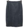 Made In Italy Wool Blend Midi Length Skirt 42 Gray Back Zip Women Used