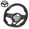 Рулевое колесо из углеродного волокна, замшевое, подходит для Mk7Mk7.5 GTDR 20132020, красная строчка