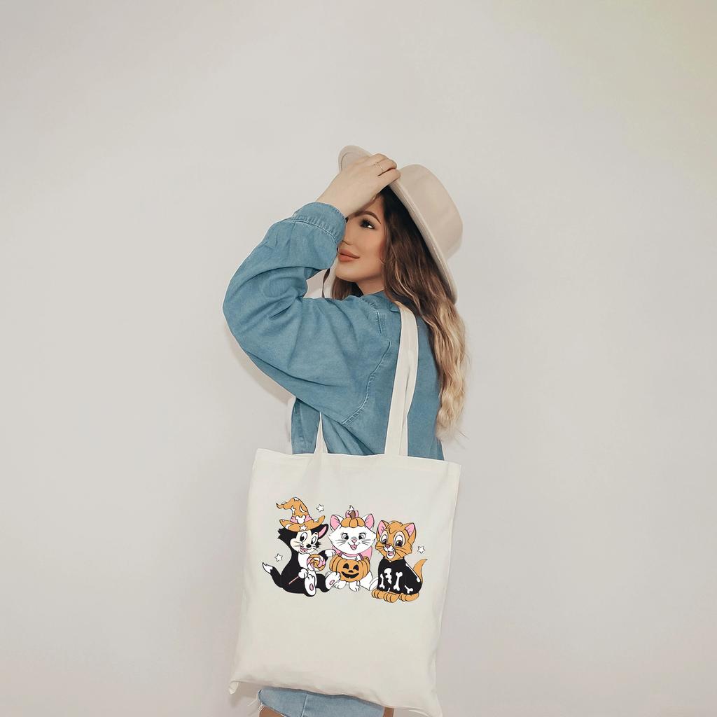 Сумка-тоут Cataholic Кошачья мама, которая любит магию, сумка через плечо Кошки на Хэллоуин Сумка-тоут Magic Cat Сумка-тоут женская модная сумка-тоут