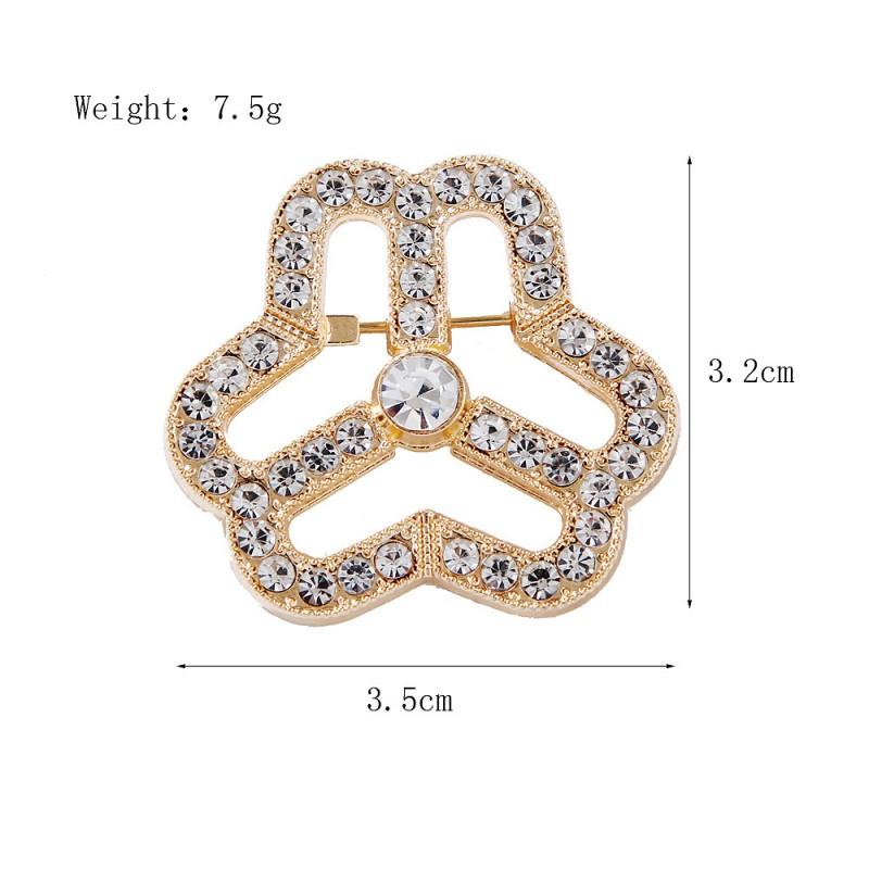 Women's Federation Designer Pins Brooches For Women Simple Creative Rhinestone Brooch Jewelry Gifts Dress Clothing Accessories