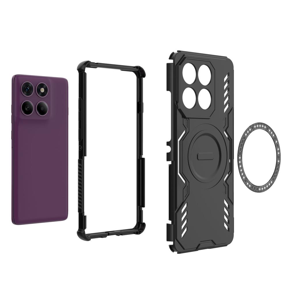 Для Motorola Edge 60 Pro 5G Магнитный чехол Butterfly Armor Полый Рассеивание тепла ПК+ТПУ Чехол для телефона