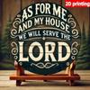 Плоское круглое металлическое настенное искусство Христианский библейский стих Декор