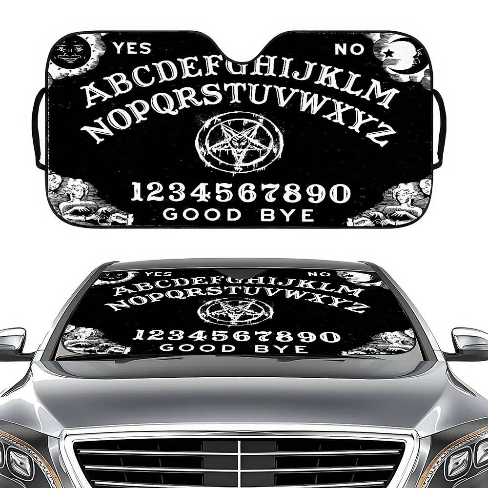 Ouija Satanic Car Sun Shade Windshield Shocked Car Front Window Sunshades Cover Keep Vehicle Cool UV