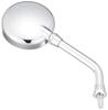 KITACO Round Mini Mirror, 90L Type, Mounting Diameter M8+M10, Adapter Included, Universal, Plated, 675-1400290