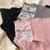 Elegant Lace Underwear for Women Made of Pure Cotton Cute Comfortable Threaded Bow for Girls with Black Fungus Edges Mid Waist Underwear Panties