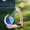 Сделай сам модель Земли Цикл дня и ночи Научный набор STEM Образовательный Физика Изучение Глобус Деревянная ручная игрушка для детей Классная комната