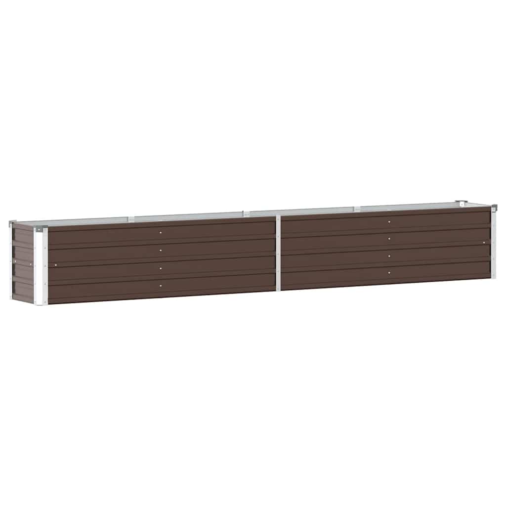 Garden Raised Bed Galvanized Steel 320 * 40 * 45 cm Brown
