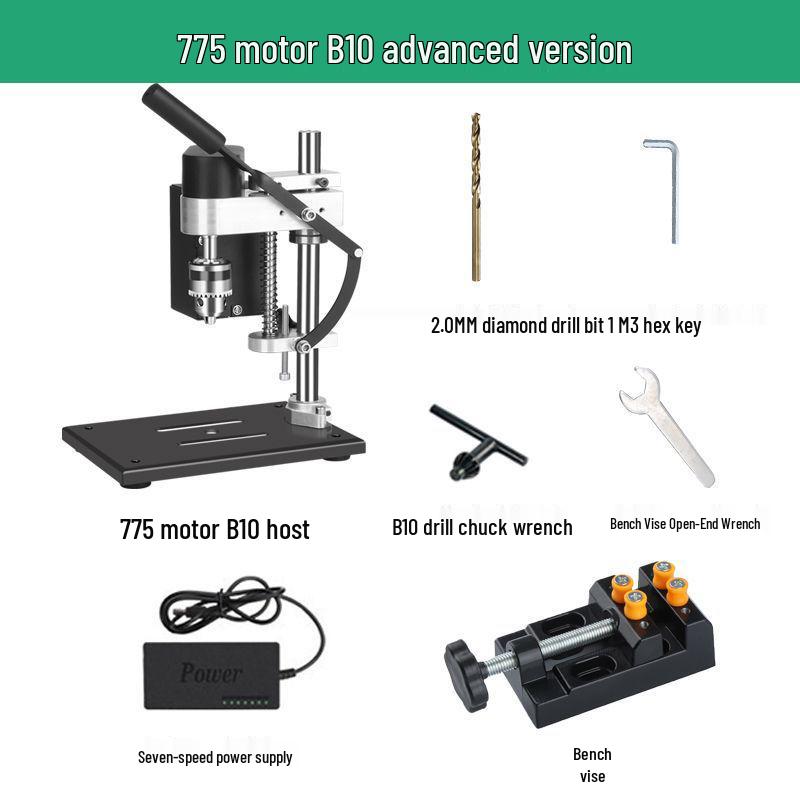 Мини-сверлильный станок с регулируемой скоростью: Компактная электрическая дрель постоянного тока для домашнего прецизионного сверления.