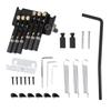 Black 6 Strings Headless Electric Guitar Bridge Set Musical Instrument Accessories