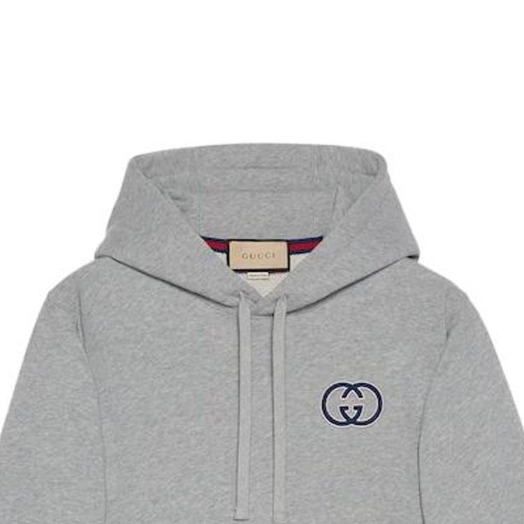 Gucci Cotton Jersey Hooded Sweatshirt 'Grey' Men's 756649-XJFWA-1037