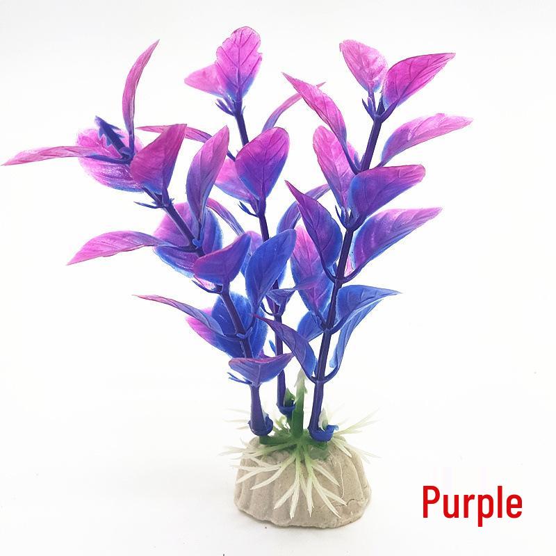 Fish Tank Decor: Artificial Aquatic Plants & Reptile Leaves