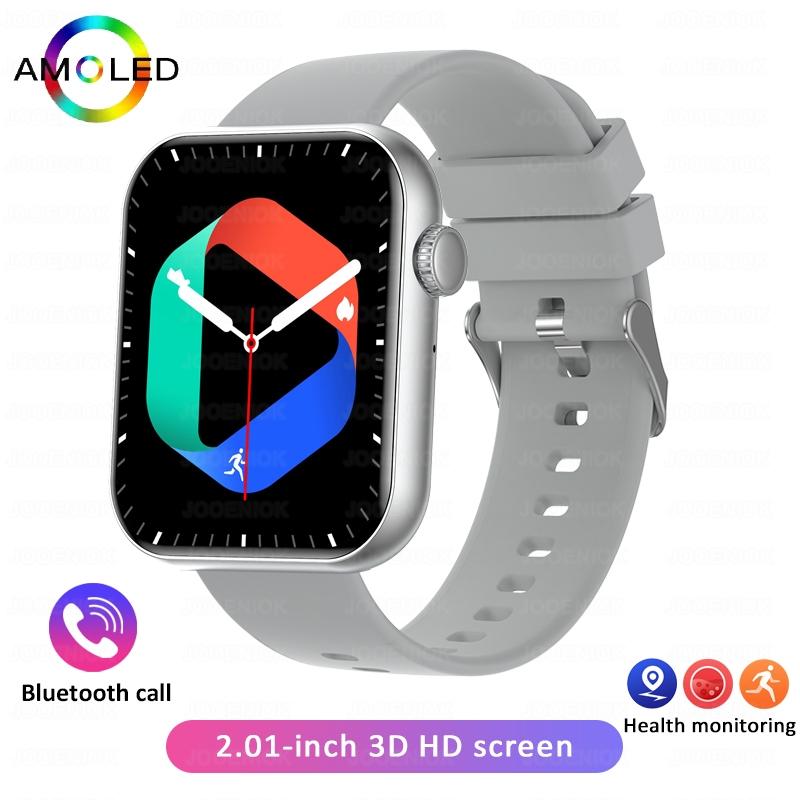 Новые умные часы для мужчин AMOLED HD-экран Спортивный трекер ИИ Голосовой вызов по Bluetooth Модные умные часы для женщин