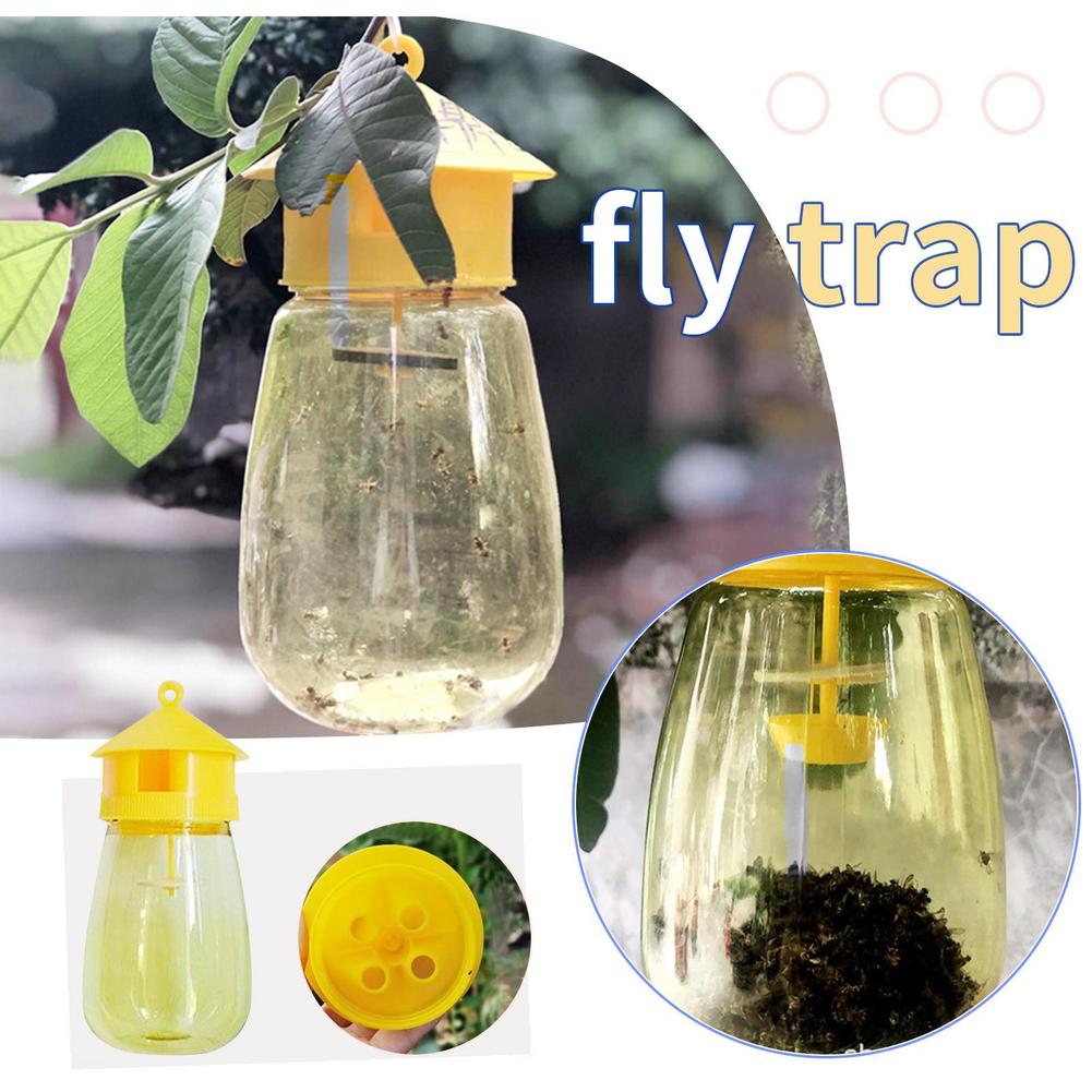 Fruit Fly Trap Killer Yellow Plastic Drosophila Trap Fly Orchard Anti Fruit Catcher Pest Control Products
