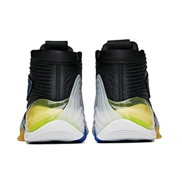 Anta KT6 Thompson Away Trendy Non-Slip Wear-Resistant High-Top Basketball Shoes Men Sneakers Black Yellow Blue 112121101-4