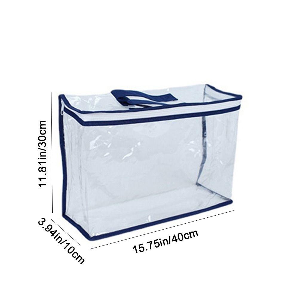 PVC Quilt Pillow Storage Bags Foldable Transparent Blanket Pillow Storage Container Space Saving Waterproof