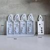 1,2,3,4 Number Candle Ambient Light Silicone Mold Christmas Advent Plaster Drip Molds