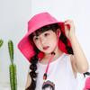Fashion Kids Sun Hat UV Protection Broad Brim Bucket Hat Casual Summer Cap with Whistle  Summer