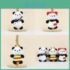 Charming Bee Panda Plush Keychain Adorable Panda Stuffed Toy Bag Pendant