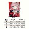 Franxx Zero Two Wall Tapestry Aesthetic Wall Hanging Printed Fabric Blanket Decorative Tapestries For Bedroom Living Room Home Decor